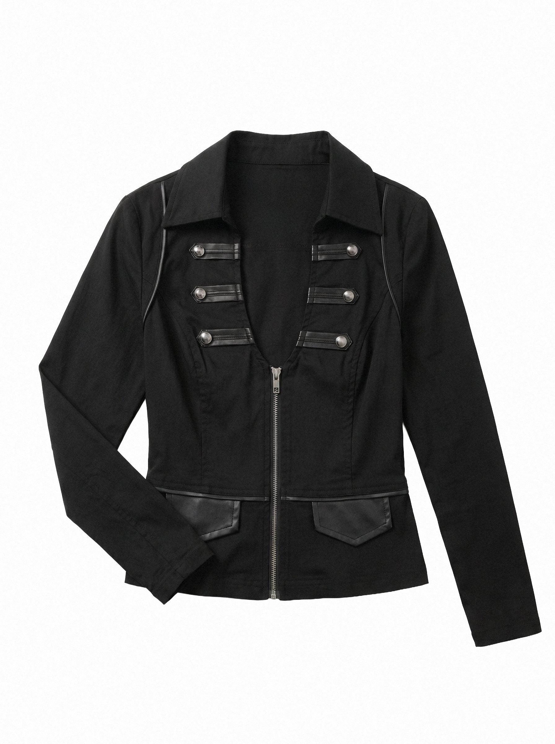 DOUBLE ZIP MOTO BLOUSE