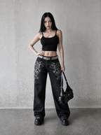 WINGED CROSS BAGGY JEANS