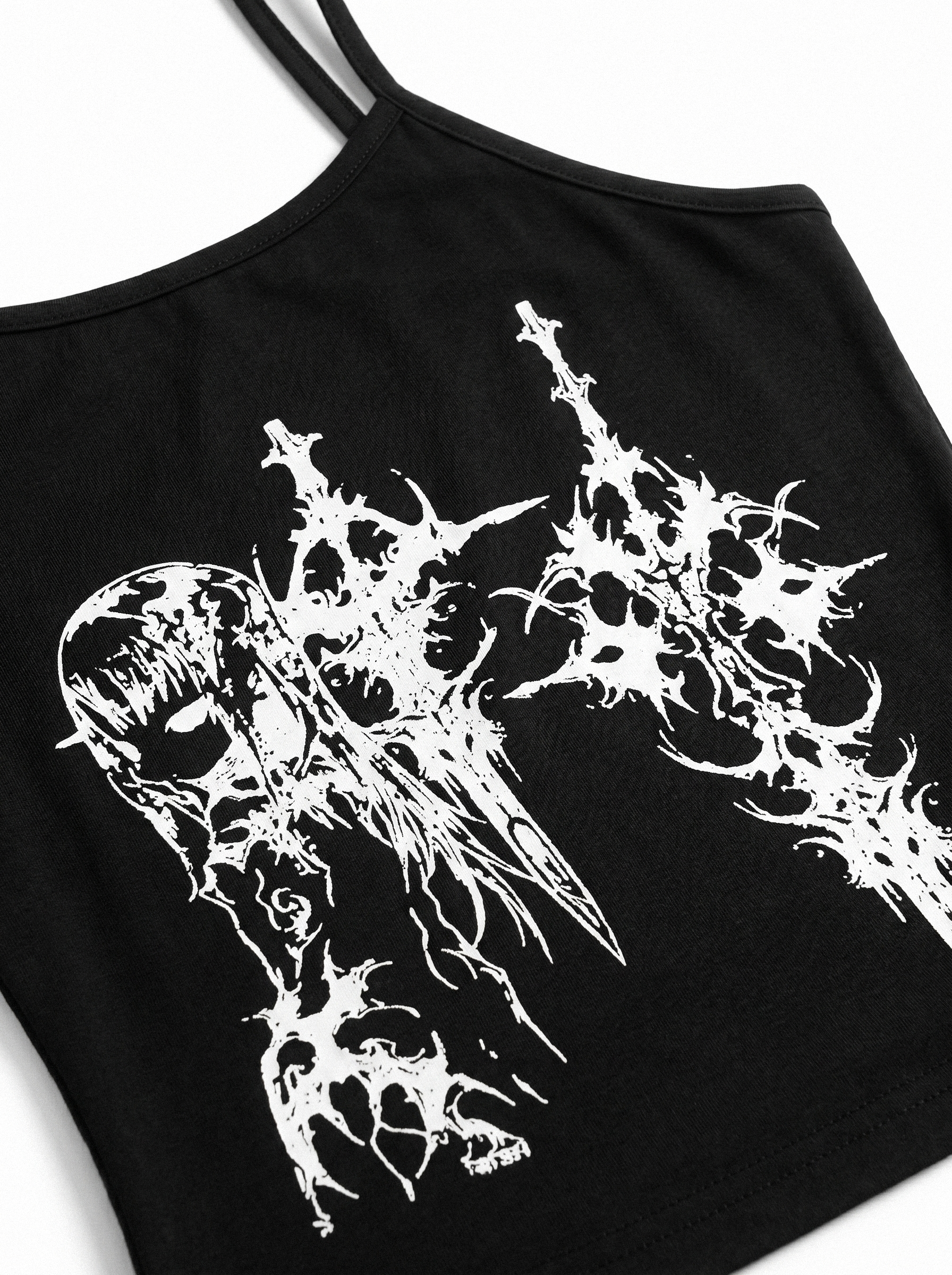 BLACK METAL GRAPHIC CAMI TOP