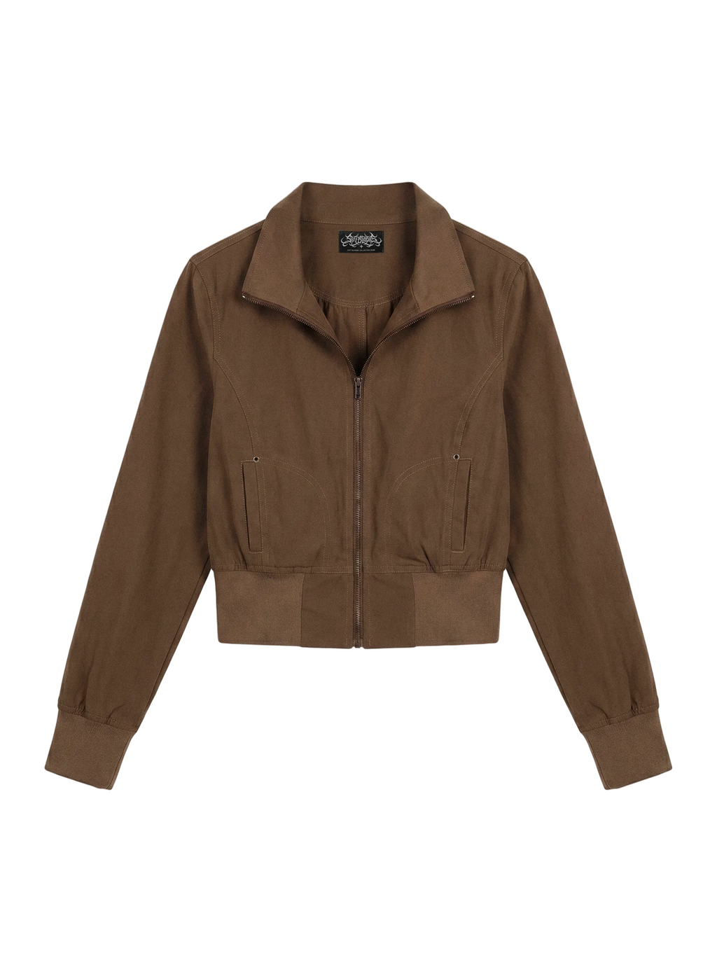 Cocoa Cropped Utility Bomber - main photo