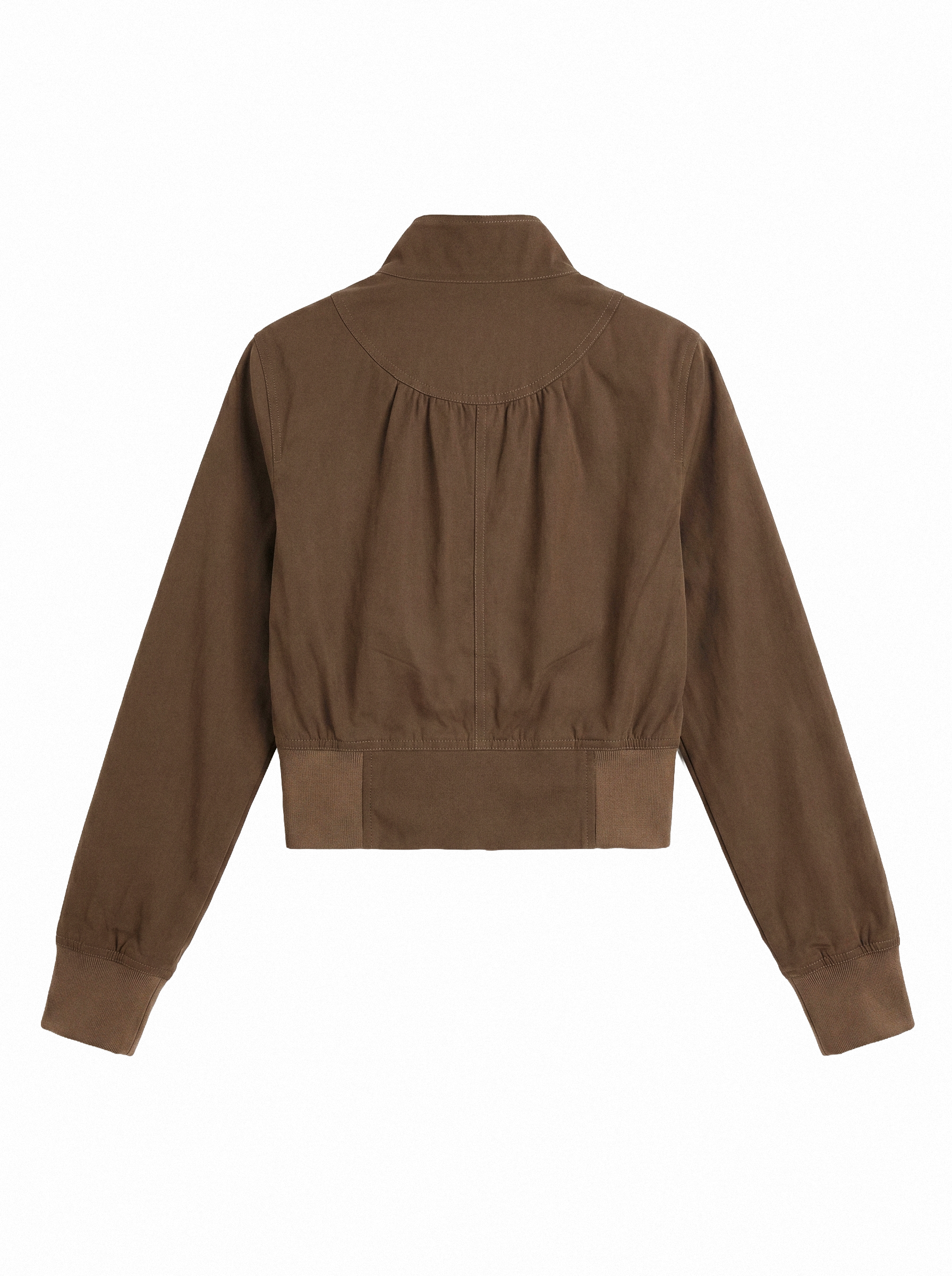 Cocoa Cropped Utility Bomber