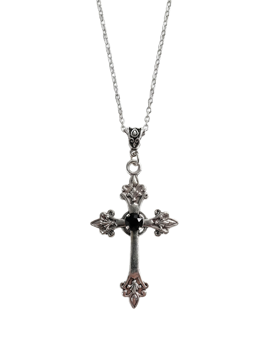 GEM GOTHIC CROSS NECKLACE