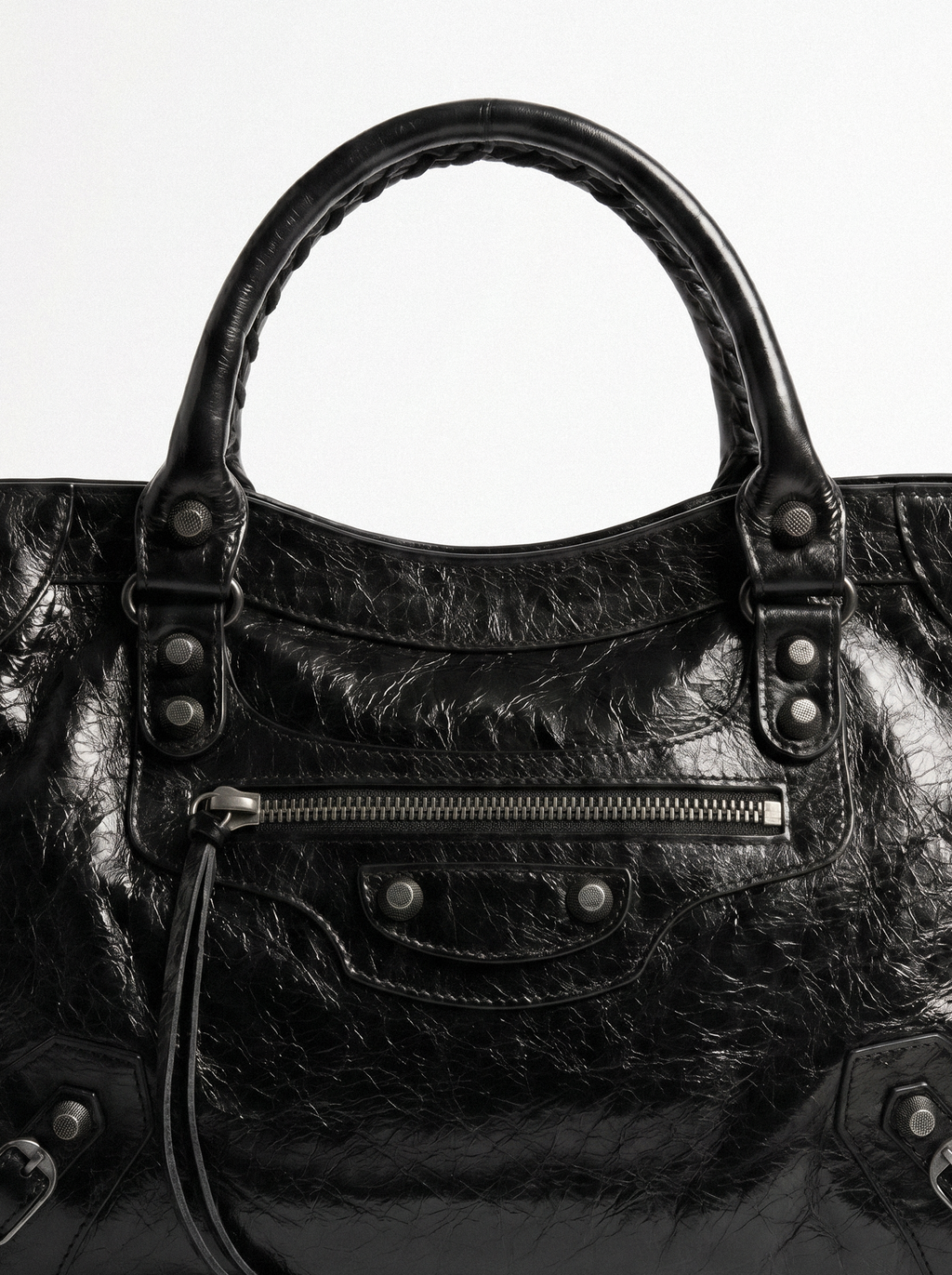 Studded Buckle Moto Bag - side view