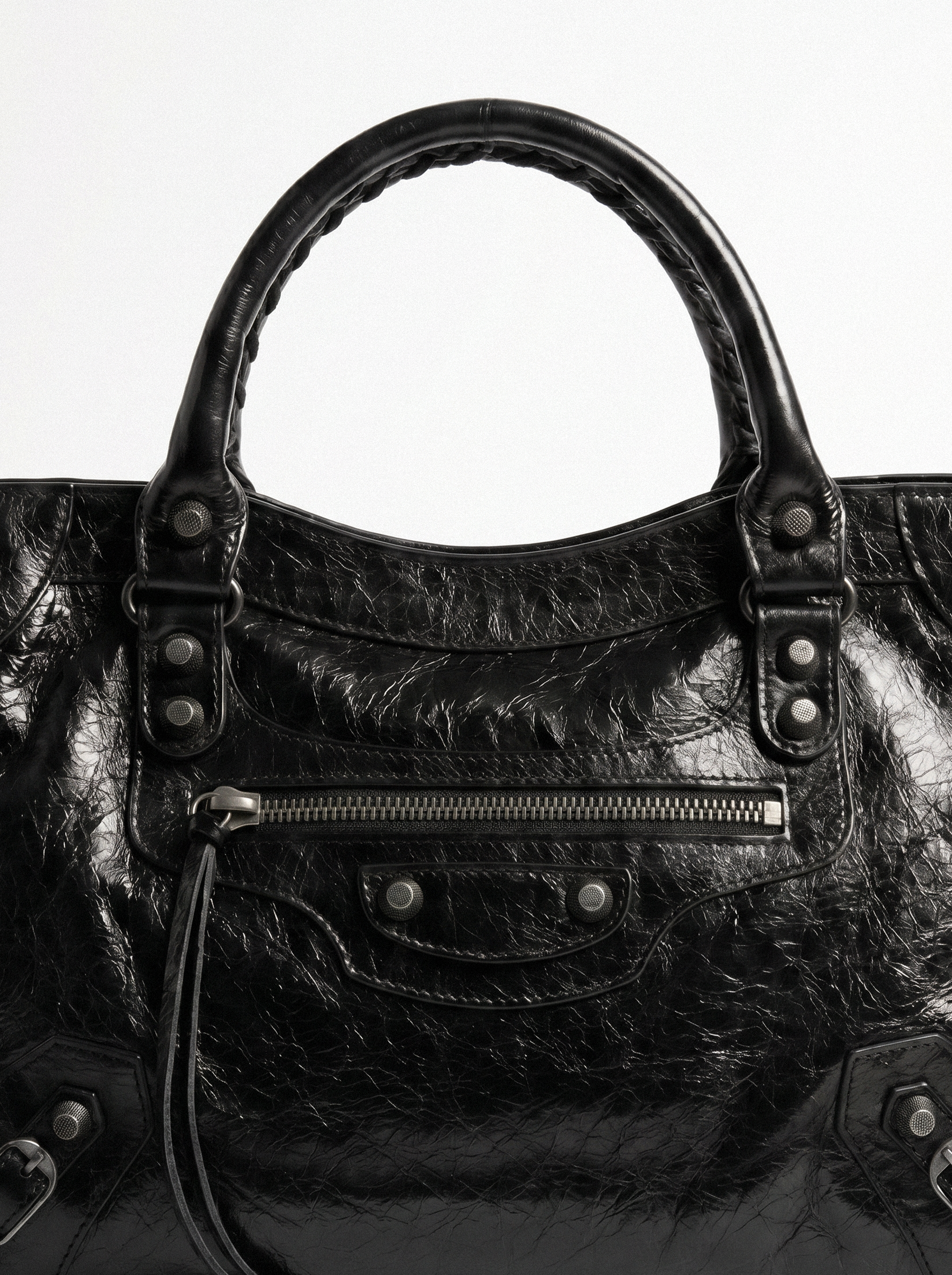 Studded Buckle Moto Bag - side view