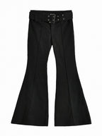 Eyelet Belt Flare Pants