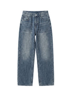 Faded Wash Baggy Jeans