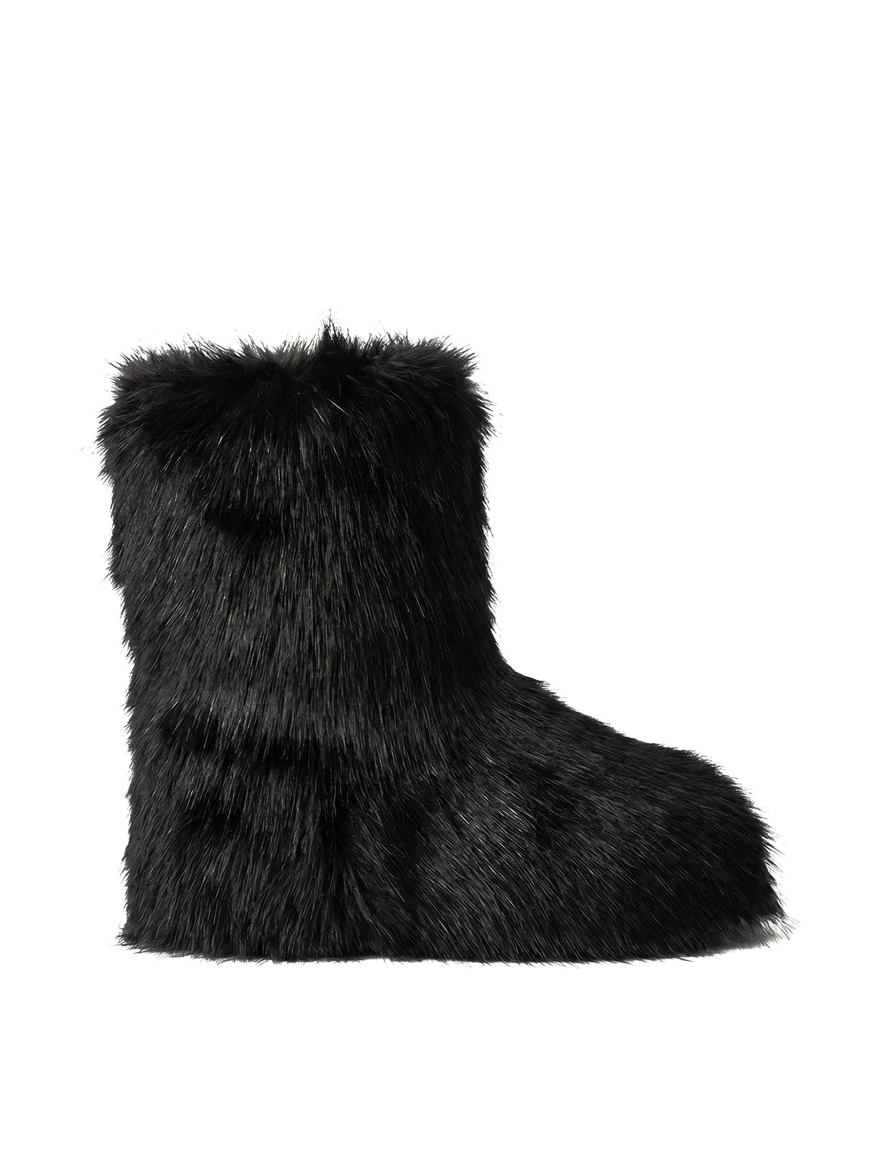 FAUX FUR FLUFFY TALL BOOTS