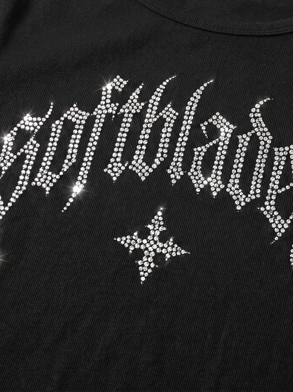 SOFTBLADES RHINESTONE BABY CROP TEE