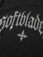 SOFTBLADES RHINESTONE BABY CROP TEE