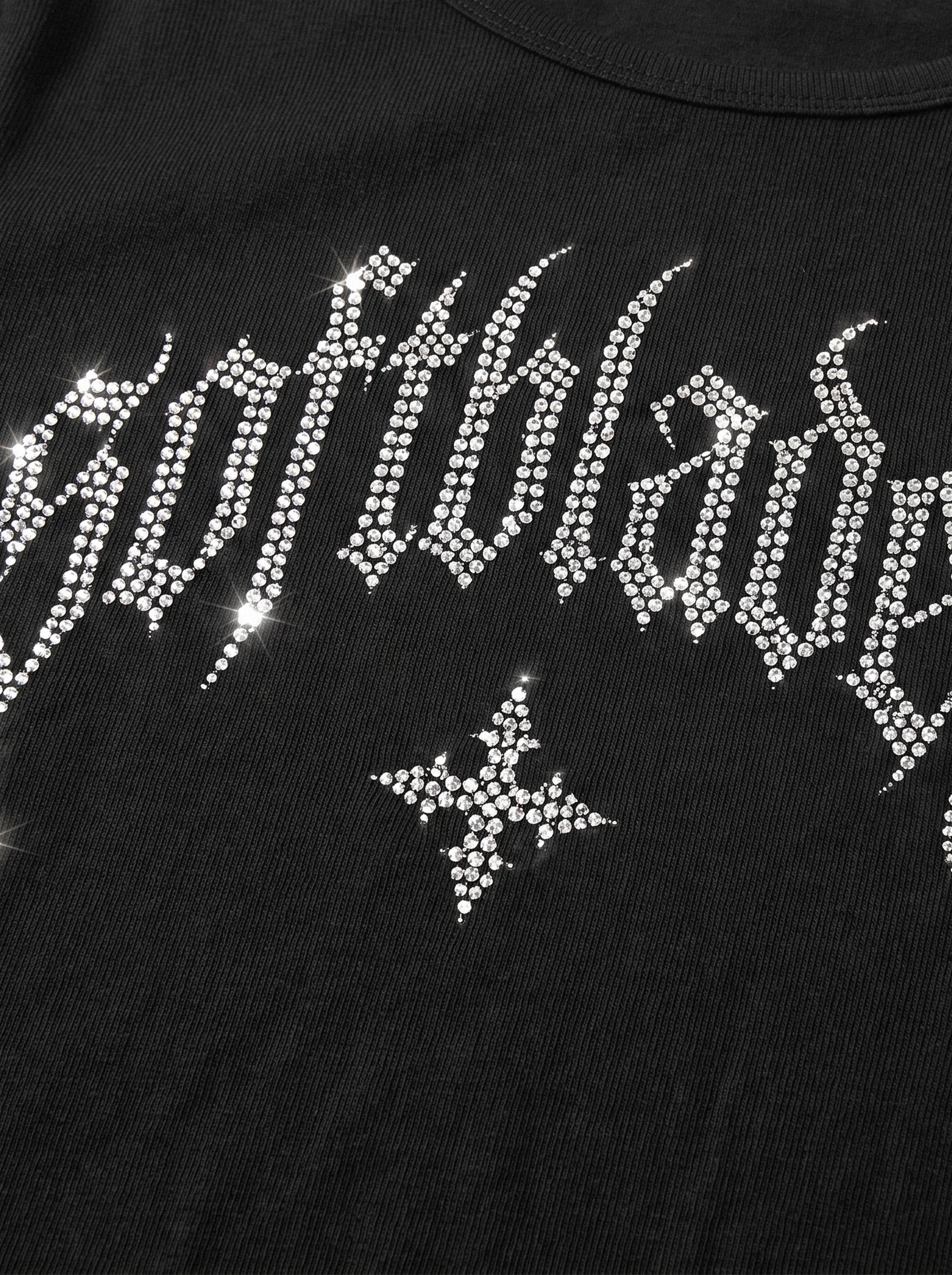 SOFTBLADES RHINESTONE BABY CROP TEE