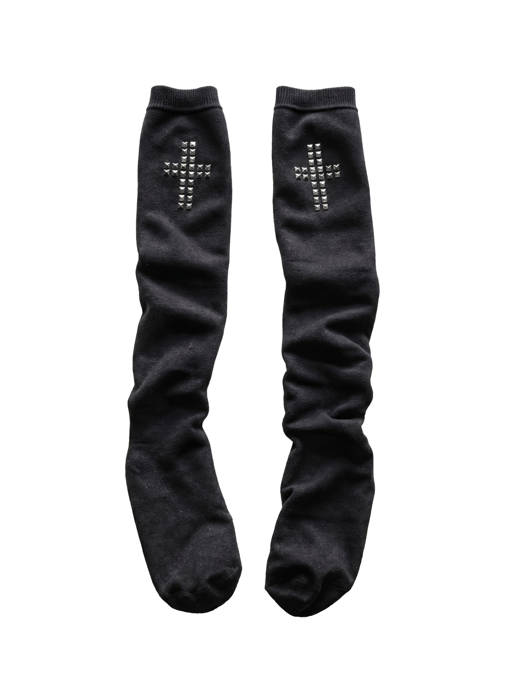 STUDDED CROSS KNEE-HIGH SOCKS