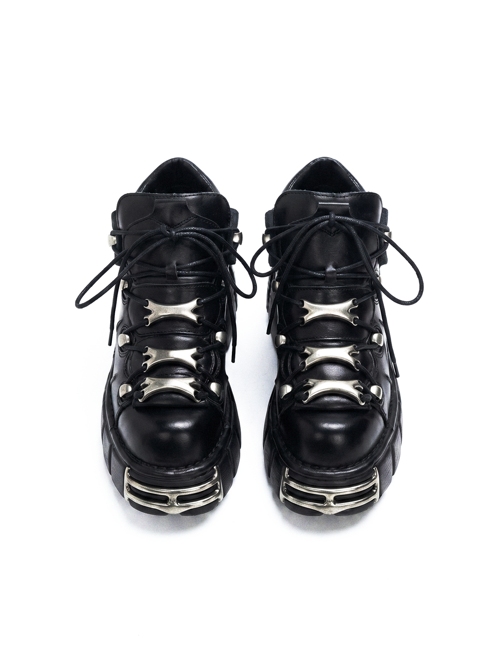 Metal Toe Platform Sneakers - back view