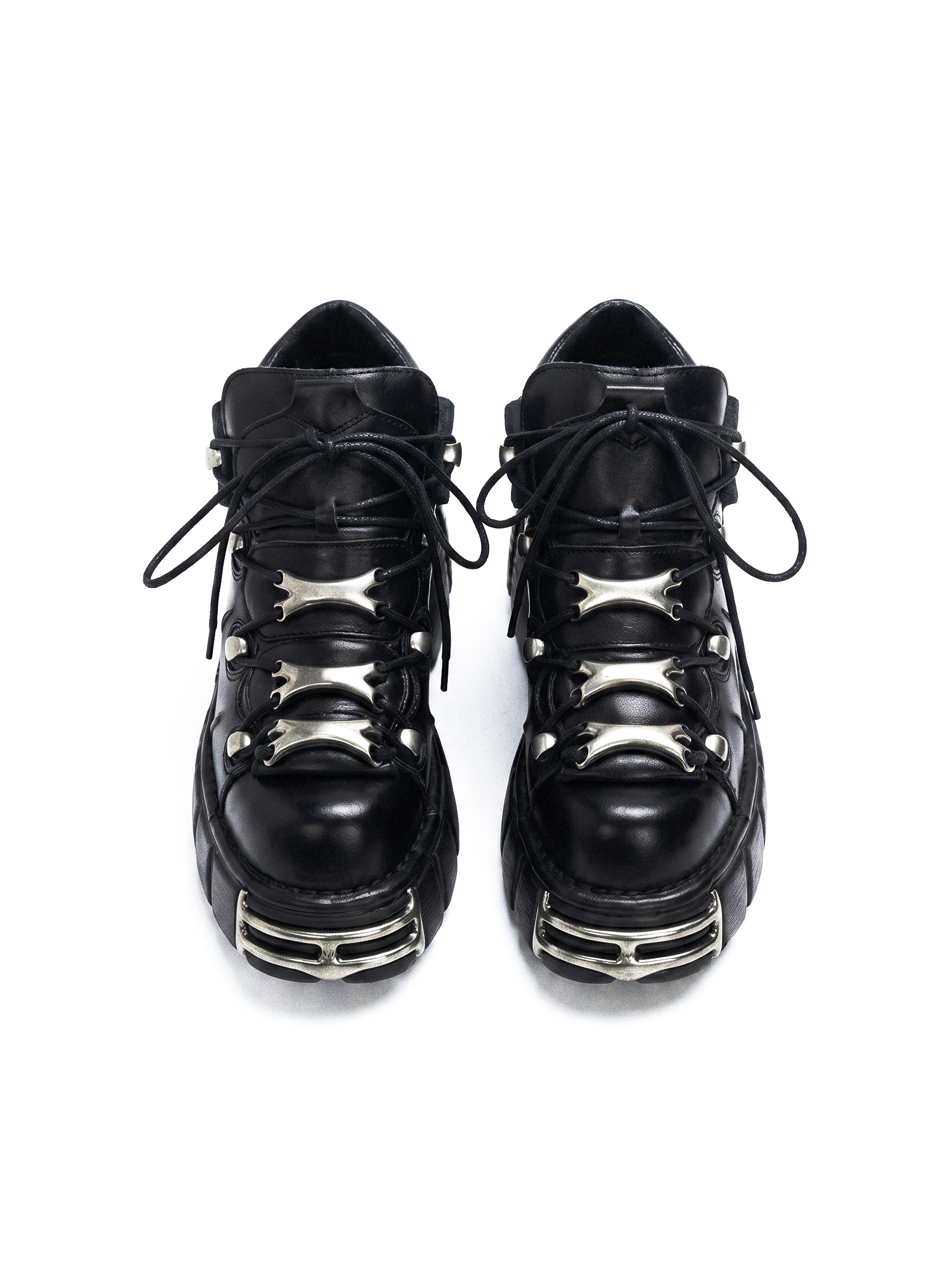 Metal Toe Platform Sneakers - back view