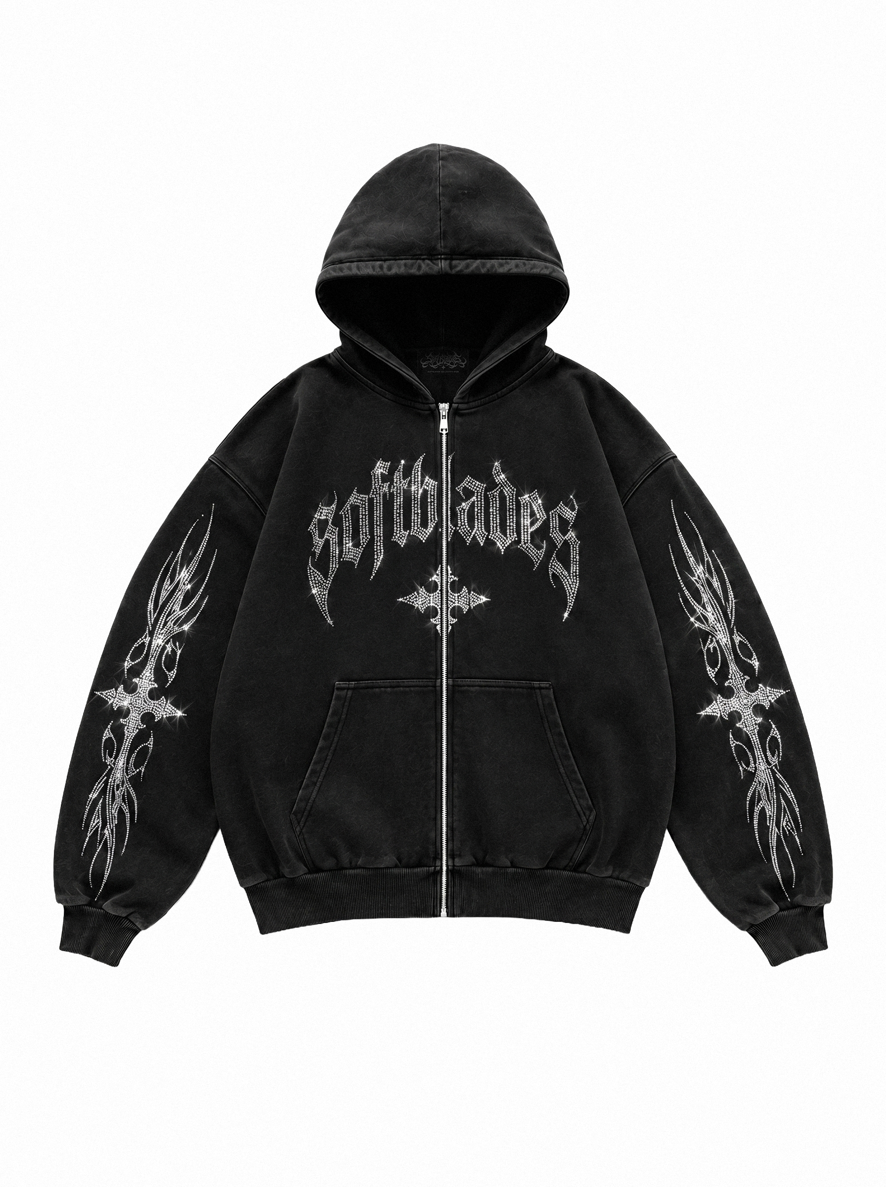 SOFTBLADES WORDMARK ZIPPER SWEATSHIRT