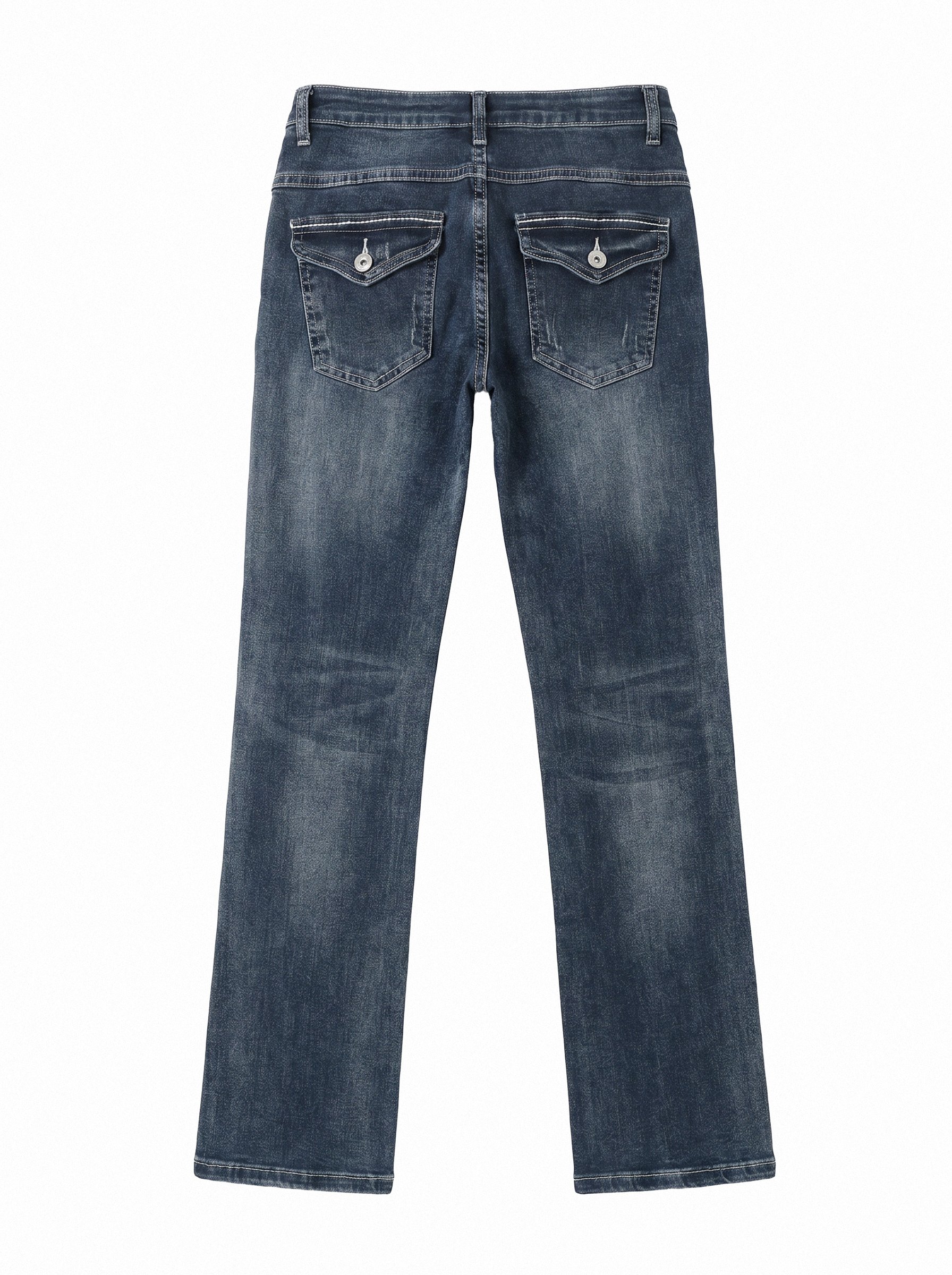 Stonewashed Low Rise Bootcut Jeans