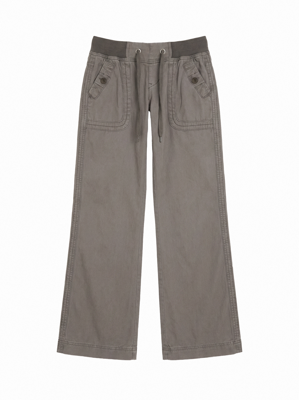 Drawstring Waist Flare Cargo Pants - main photo