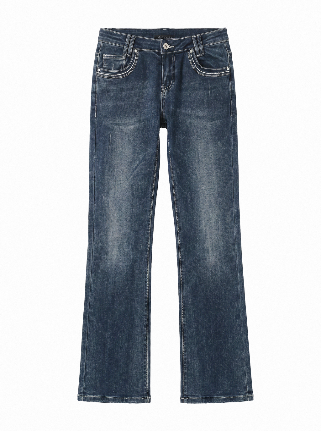 Stonewashed Low Rise Bootcut Jeans - main photo