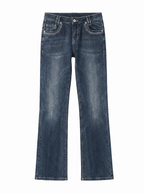Stonewashed Low Rise Bootcut Jeans - main photo