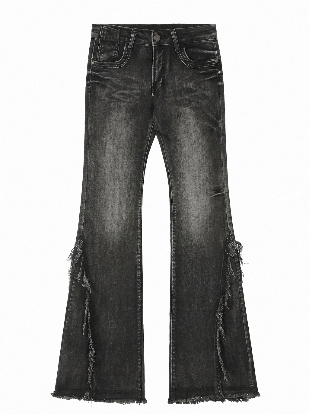 Frayed Seam Flare Jeans - main photo