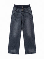 Foldover Waist Bootcut Jeans