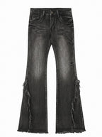 Frayed Seam Flare Jeans