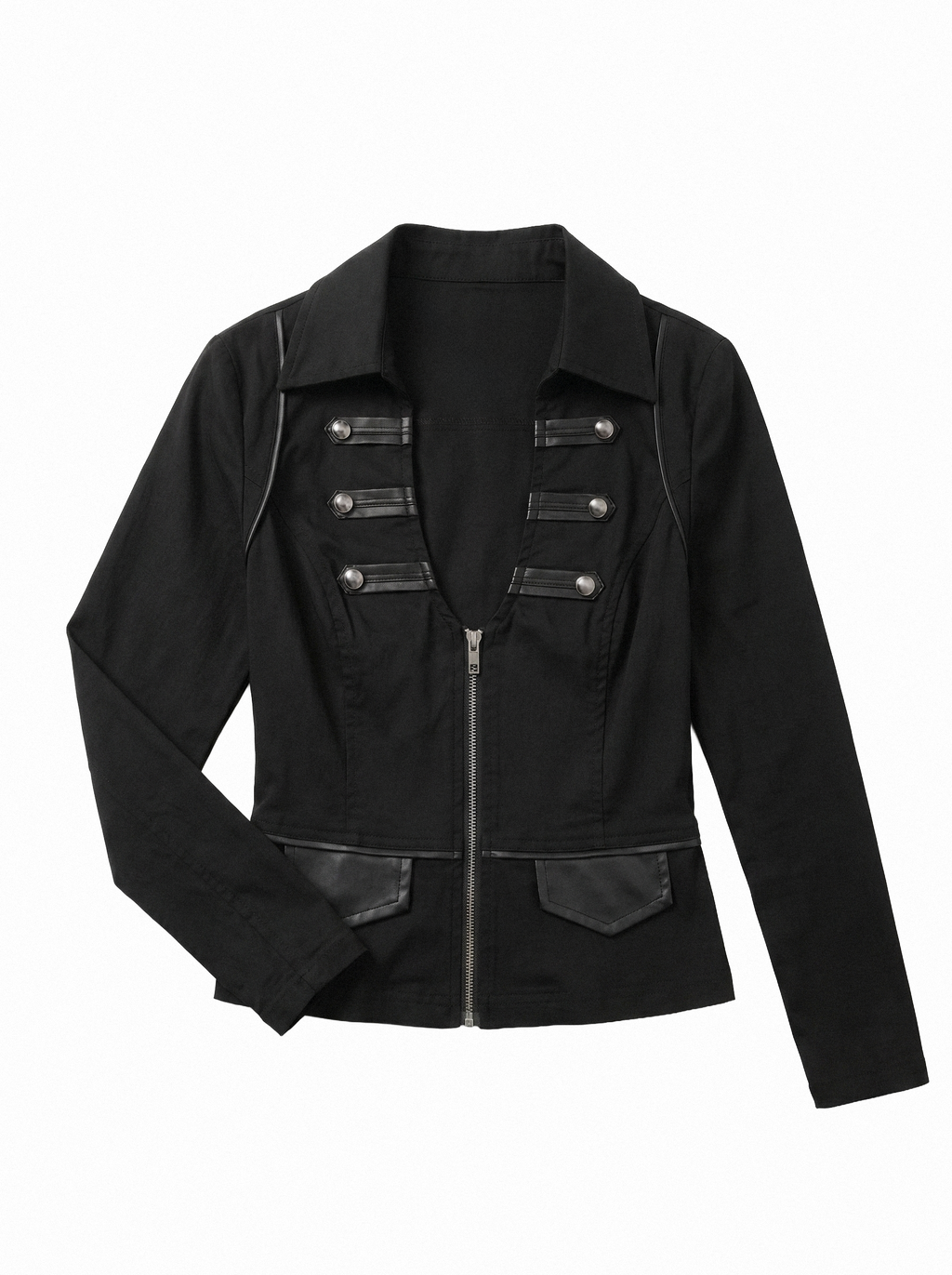 DOUBLE ZIP MOTO BLOUSE