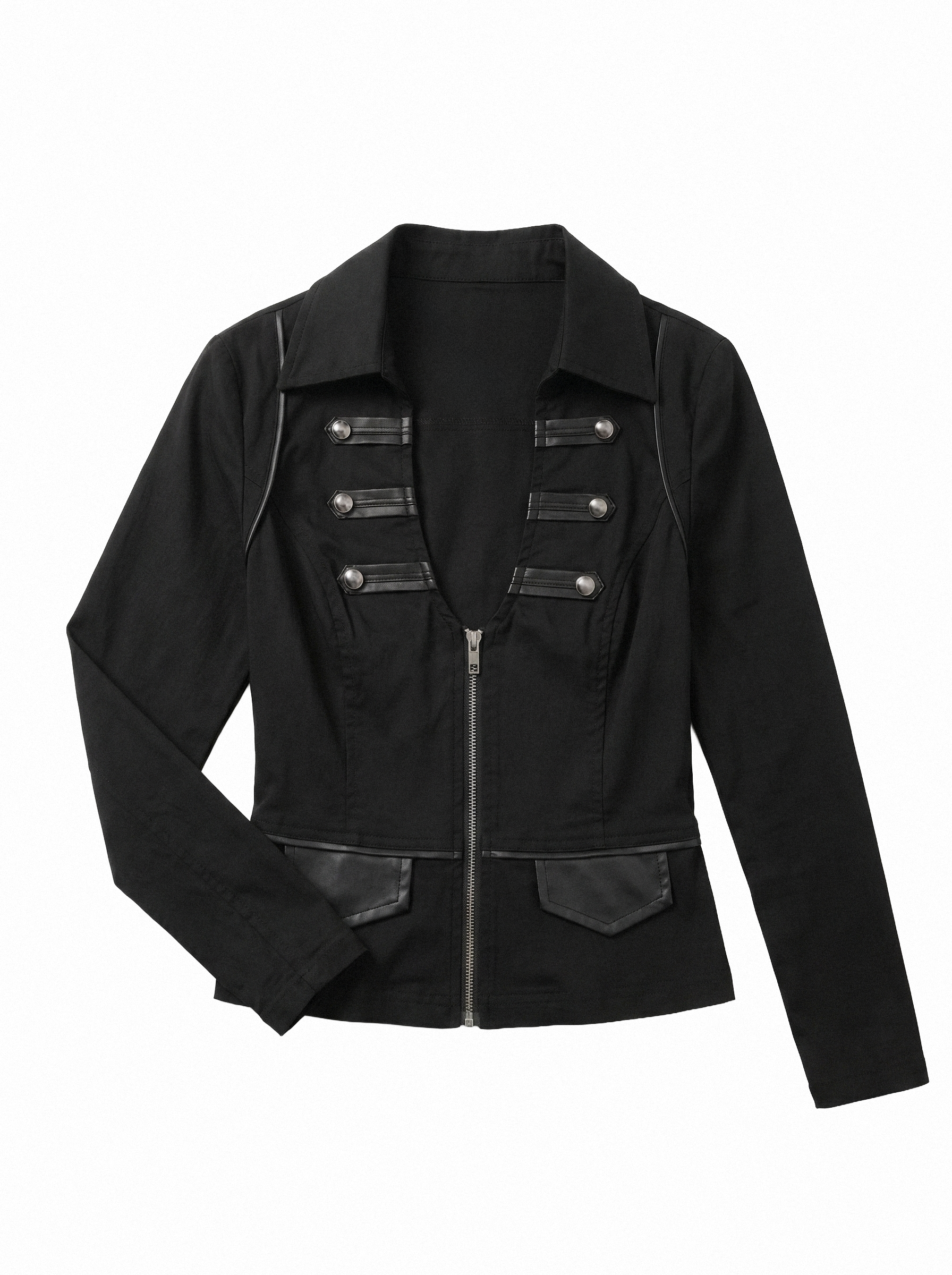 DOUBLE ZIP MOTO BLOUSE
