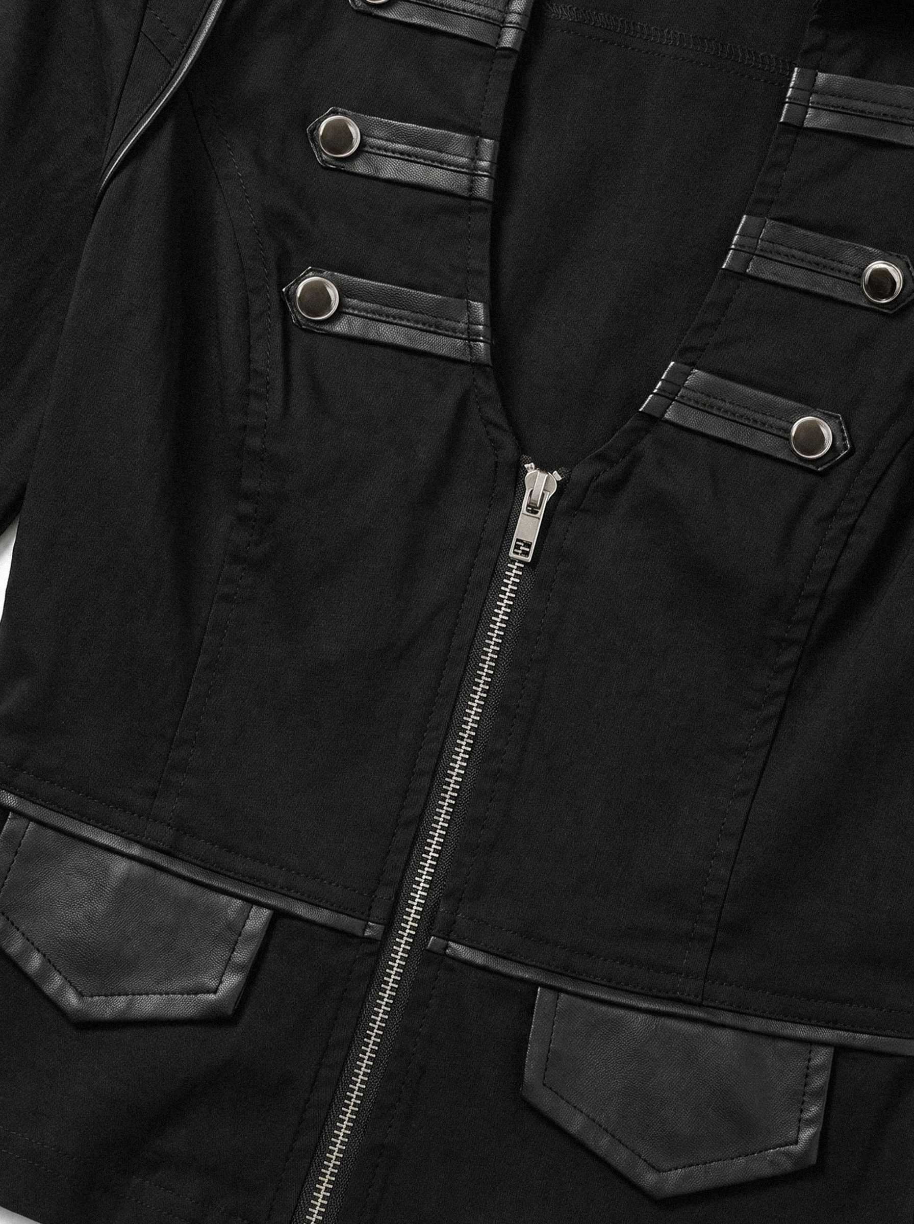 DOUBLE ZIP MOTO BLOUSE
