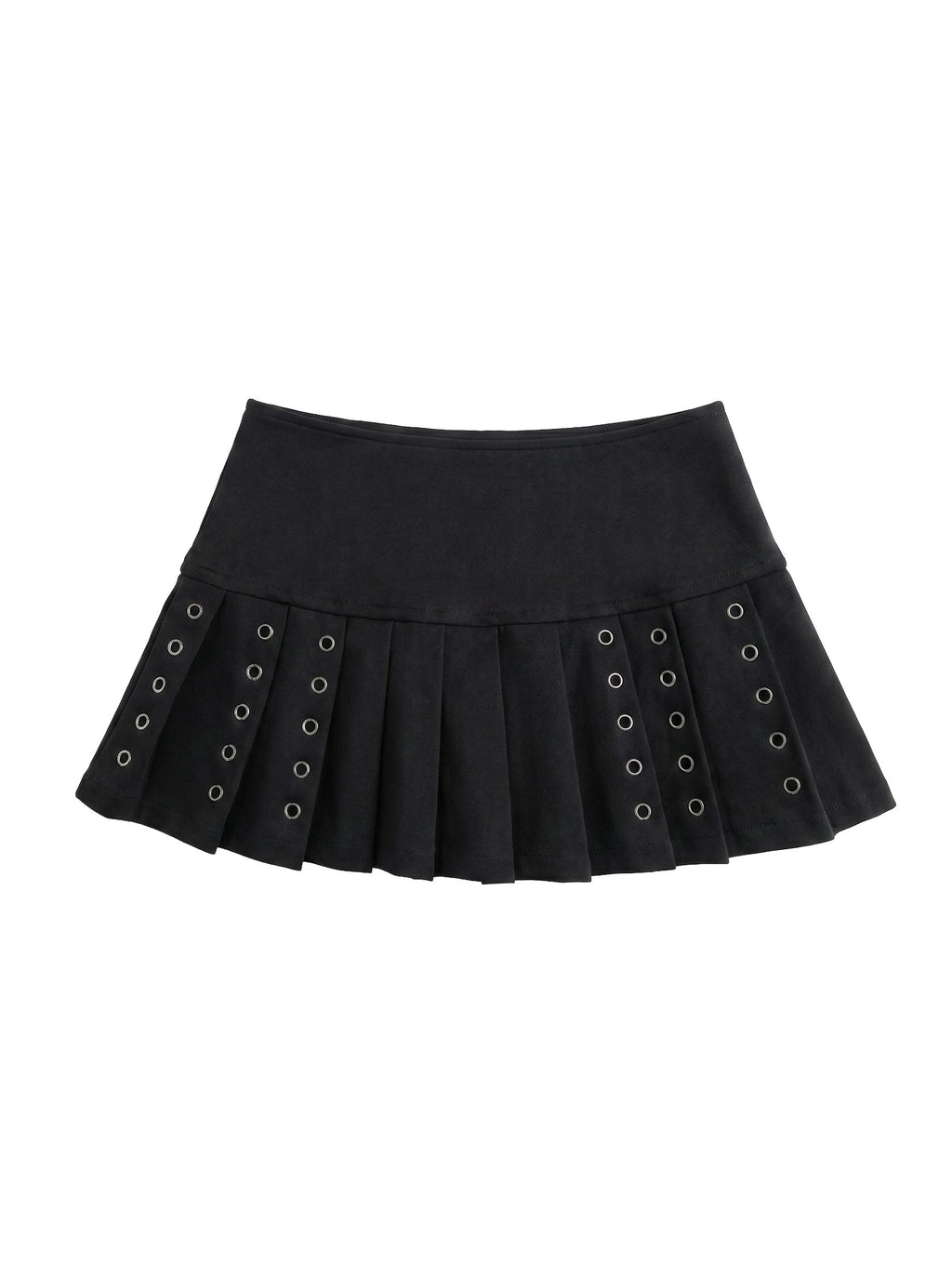 GROMMET PLEATED MICRO SKIRT