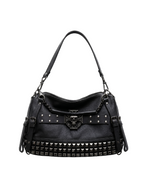 SKULL CROSS STUDDED HOBO