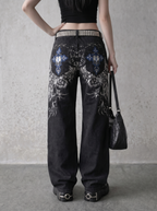 WINGED CROSS BAGGY JEANS