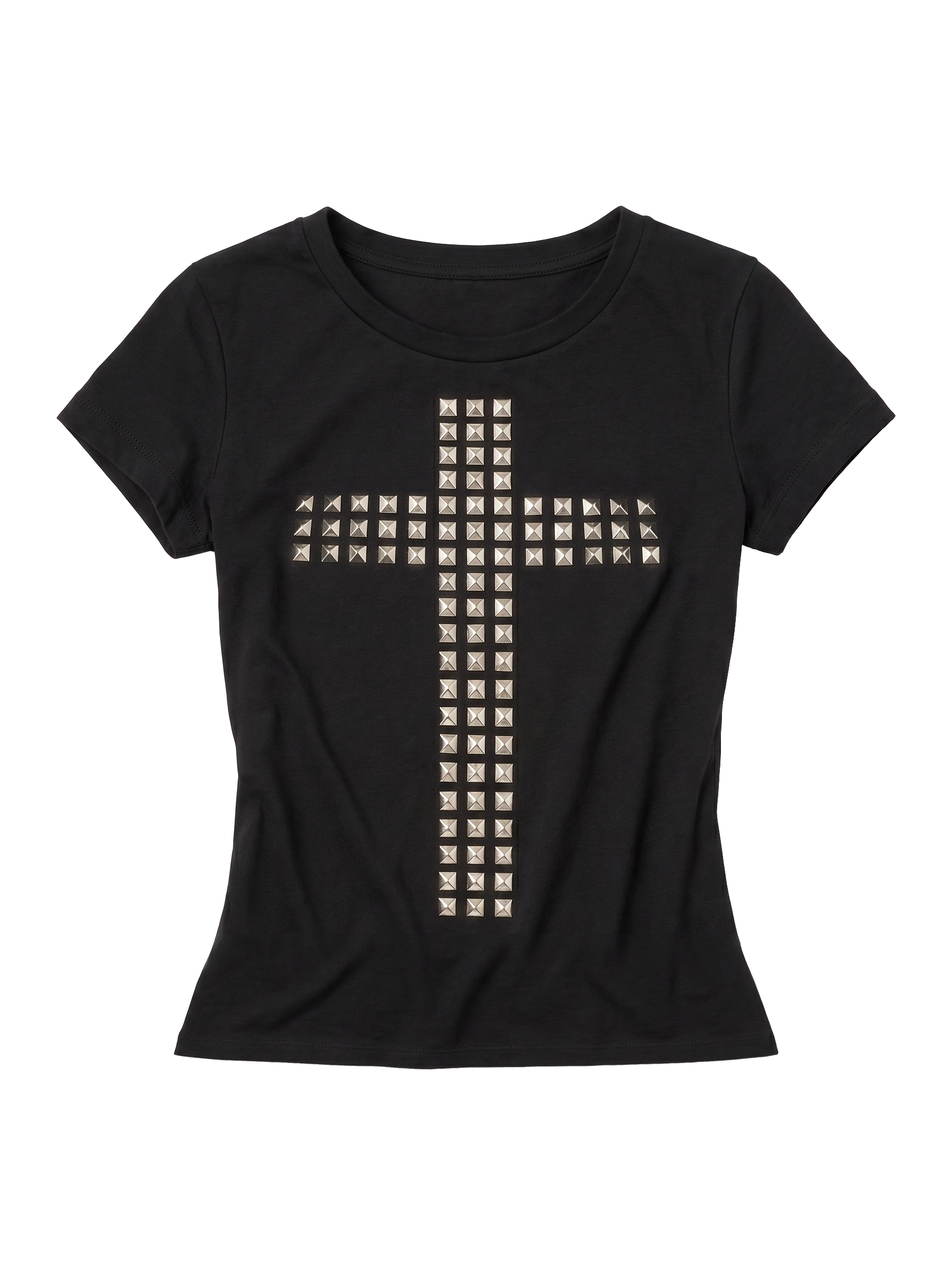 V2 STUDDED CROSS SHORT SLEEVE TOP