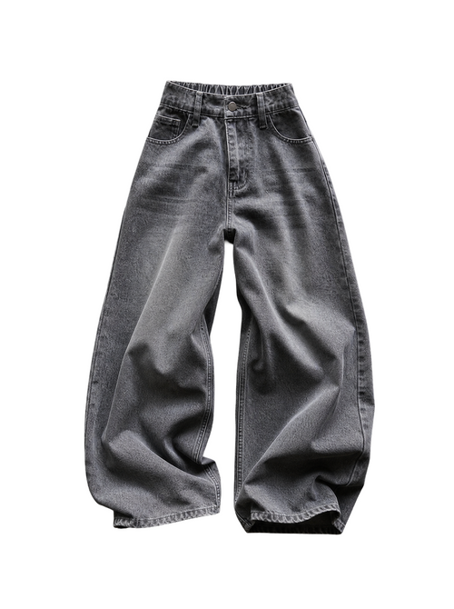 Ash Grey Super Baggy Jeans | Soft Blades