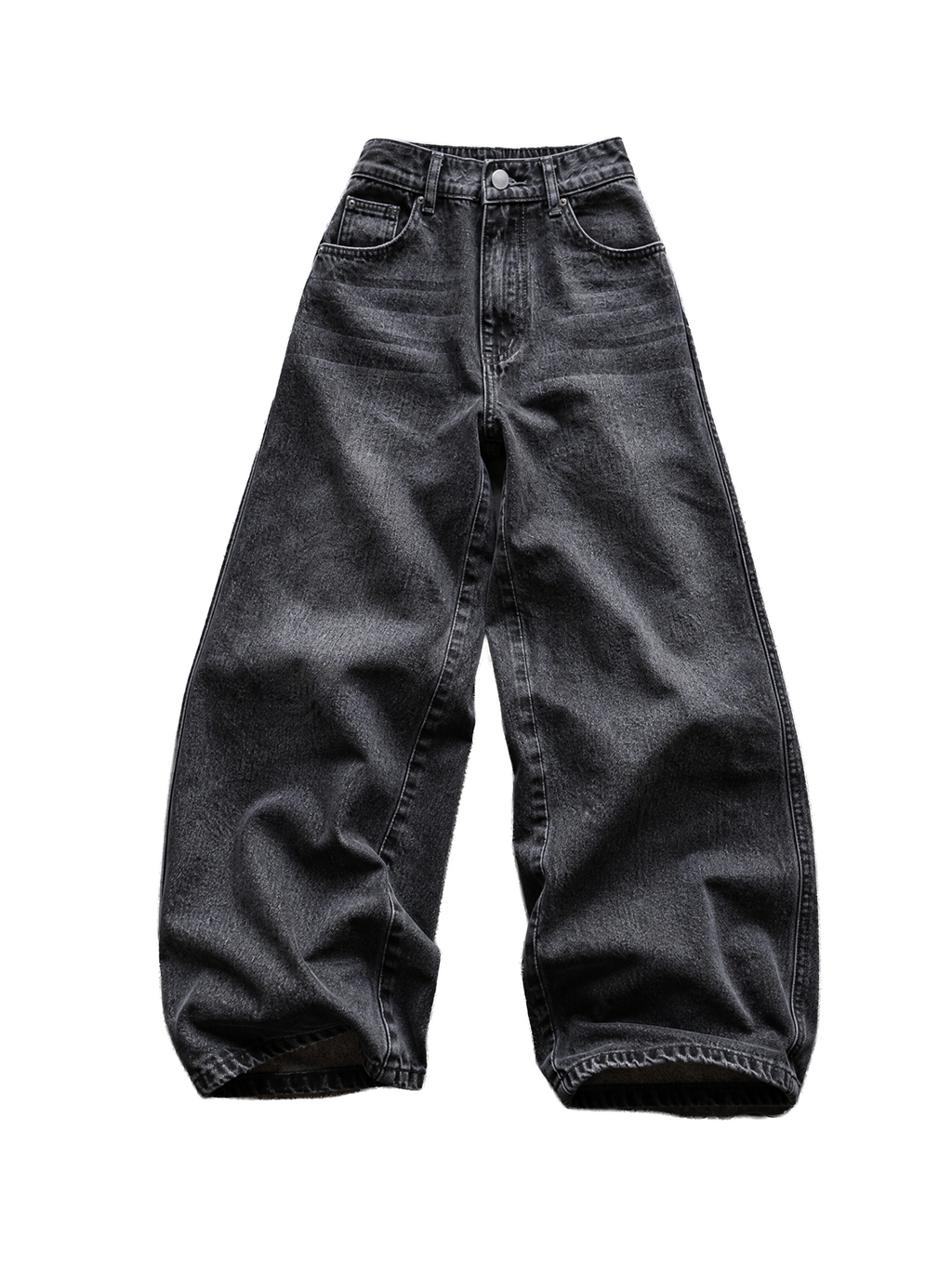 Charcoal Wash Baggy Jeans | Soft Blades