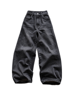 Charcoal Wash Baggy Jeans | Soft Blades