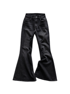 Crystal Cross Low-Rise Flare Jeans | Soft Blades