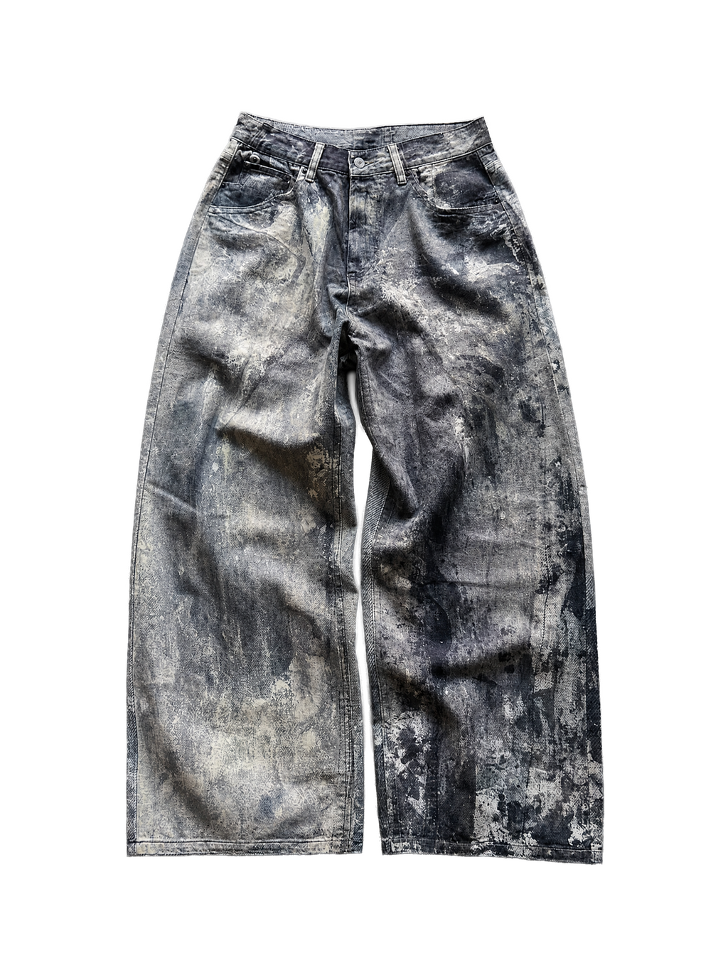 Paint Splatter Baggy Jeans | Soft Blades