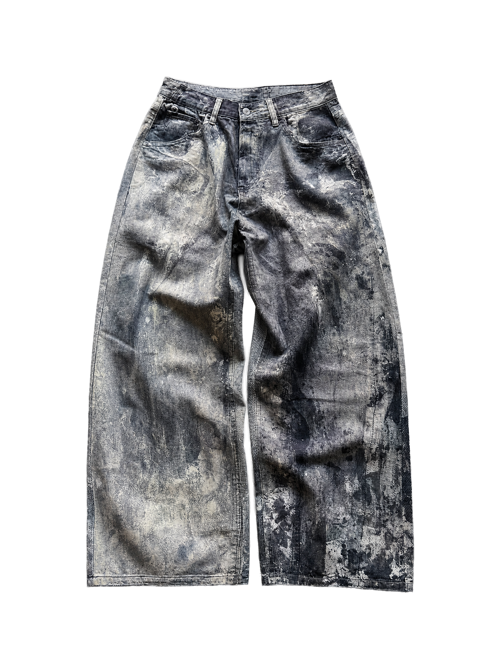 Paint Splatter Baggy Jeans | Soft Blades