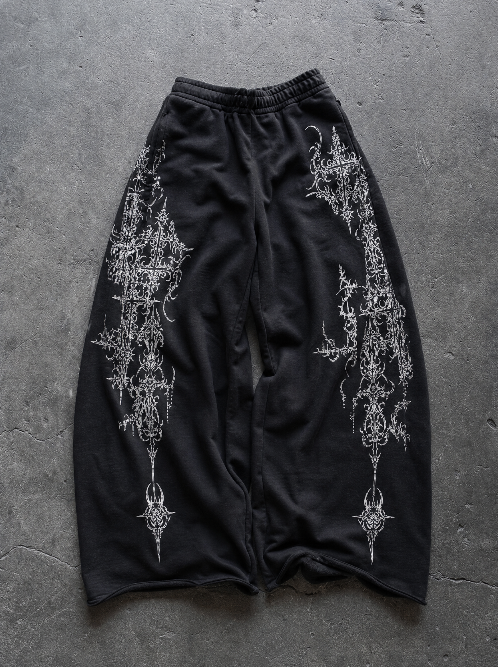 Cathedral Cross Wide-Leg Sweatpants — view 4 | Soft Blades