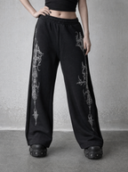 Cathedral Cross Wide-Leg Sweatpants — view 2 | Soft Blades