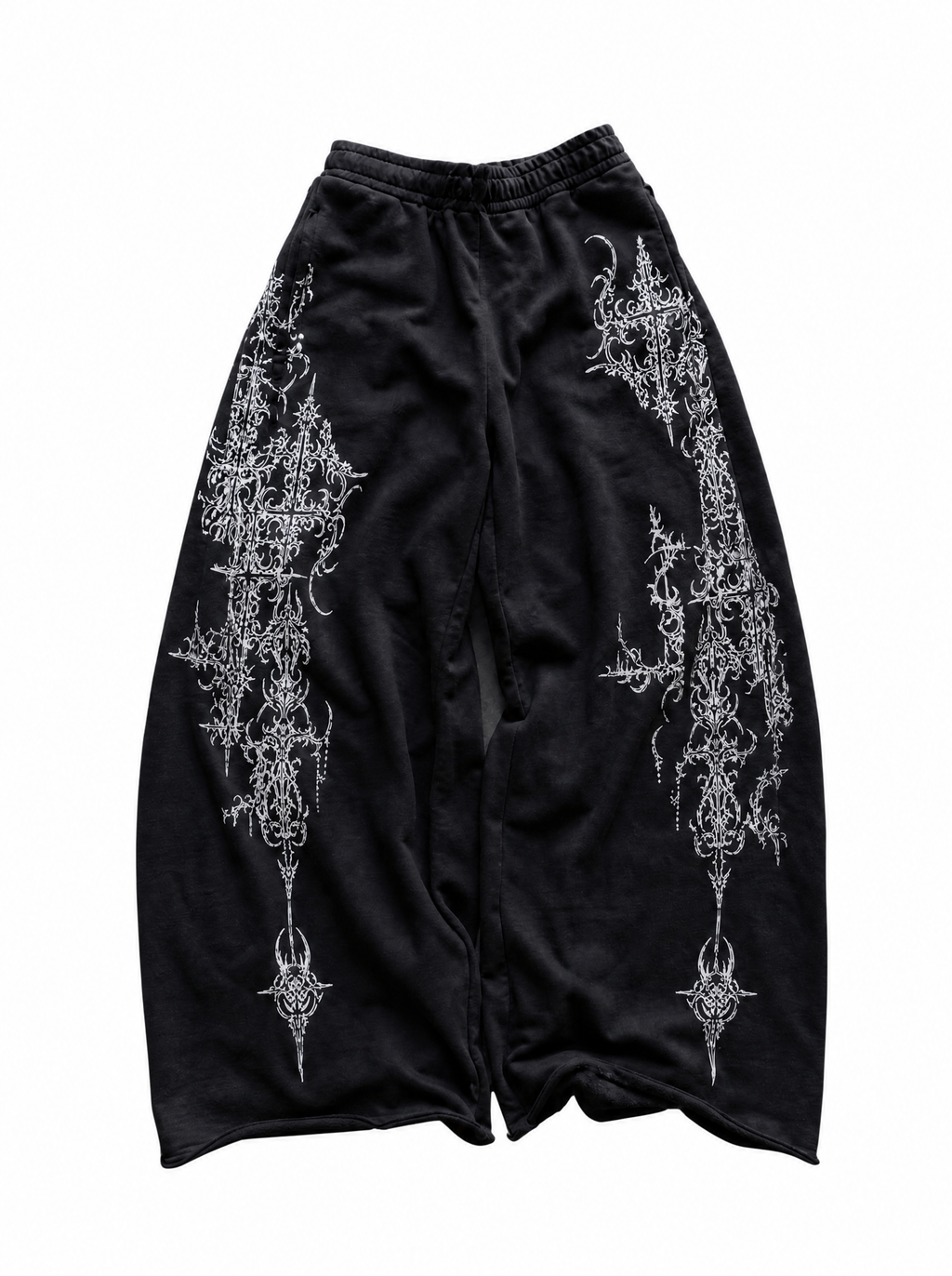 Cathedral Cross Wide-Leg Sweatpants | Soft Blades