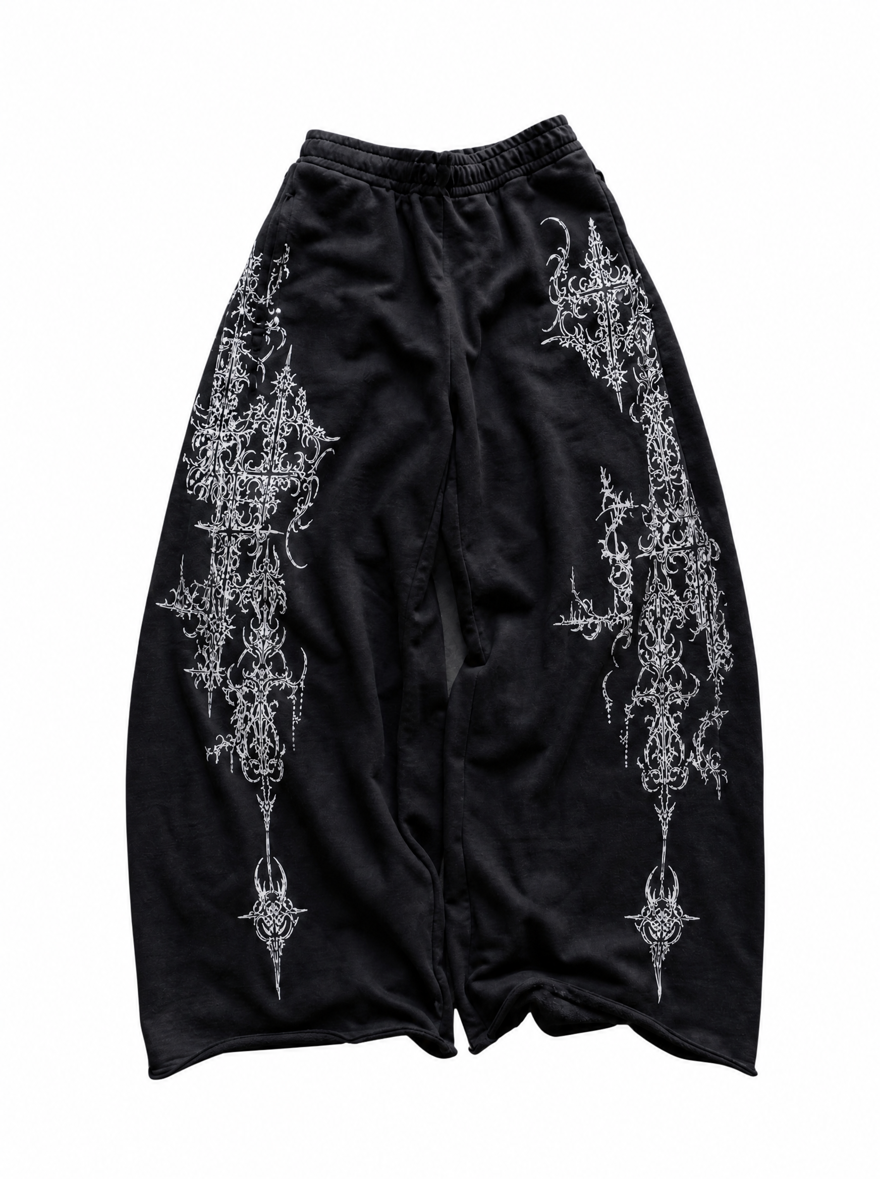Cathedral Cross Wide-Leg Sweatpants | Soft Blades