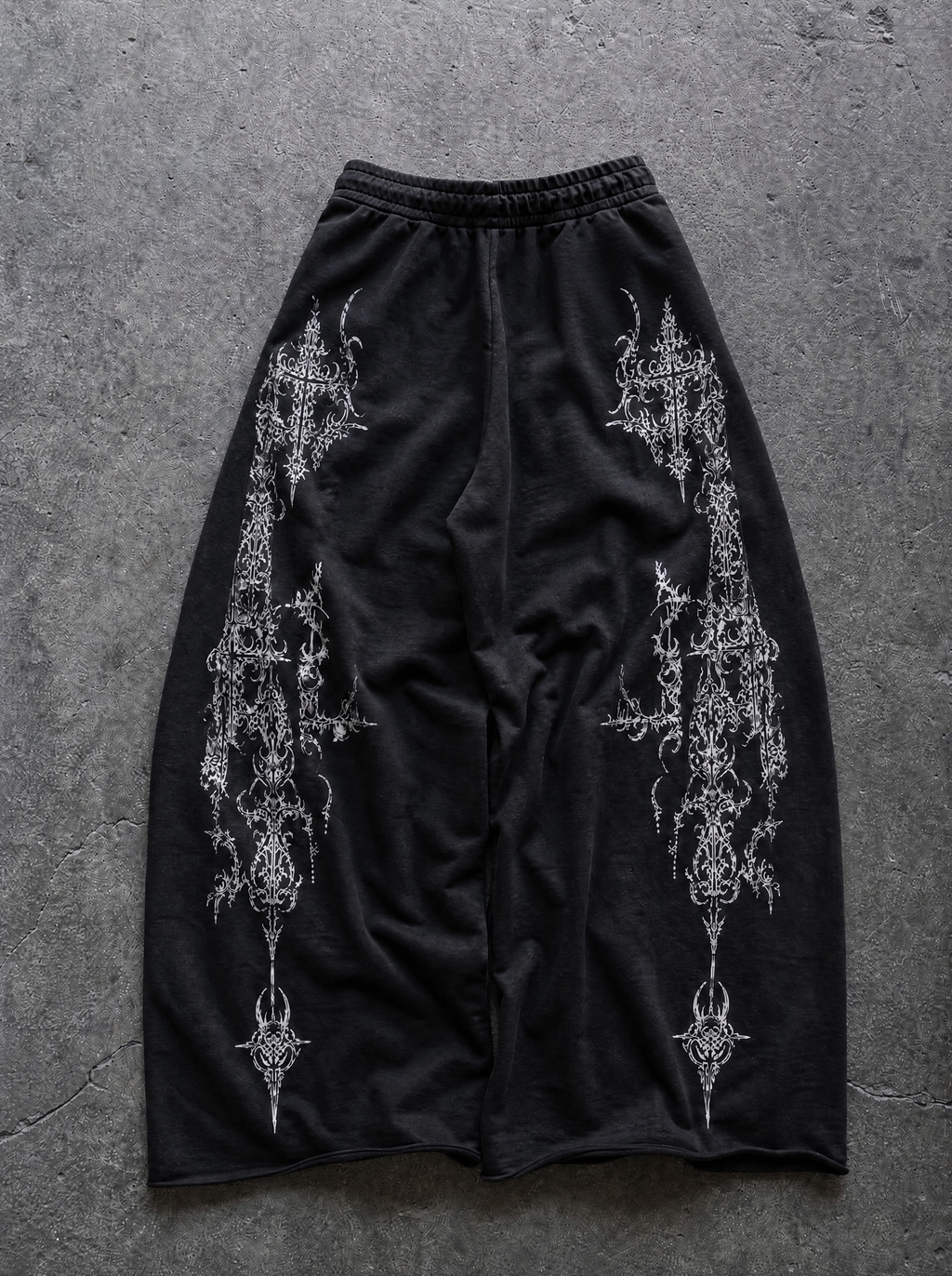 Cathedral Cross Wide-Leg Sweatpants — view 5 | Soft Blades