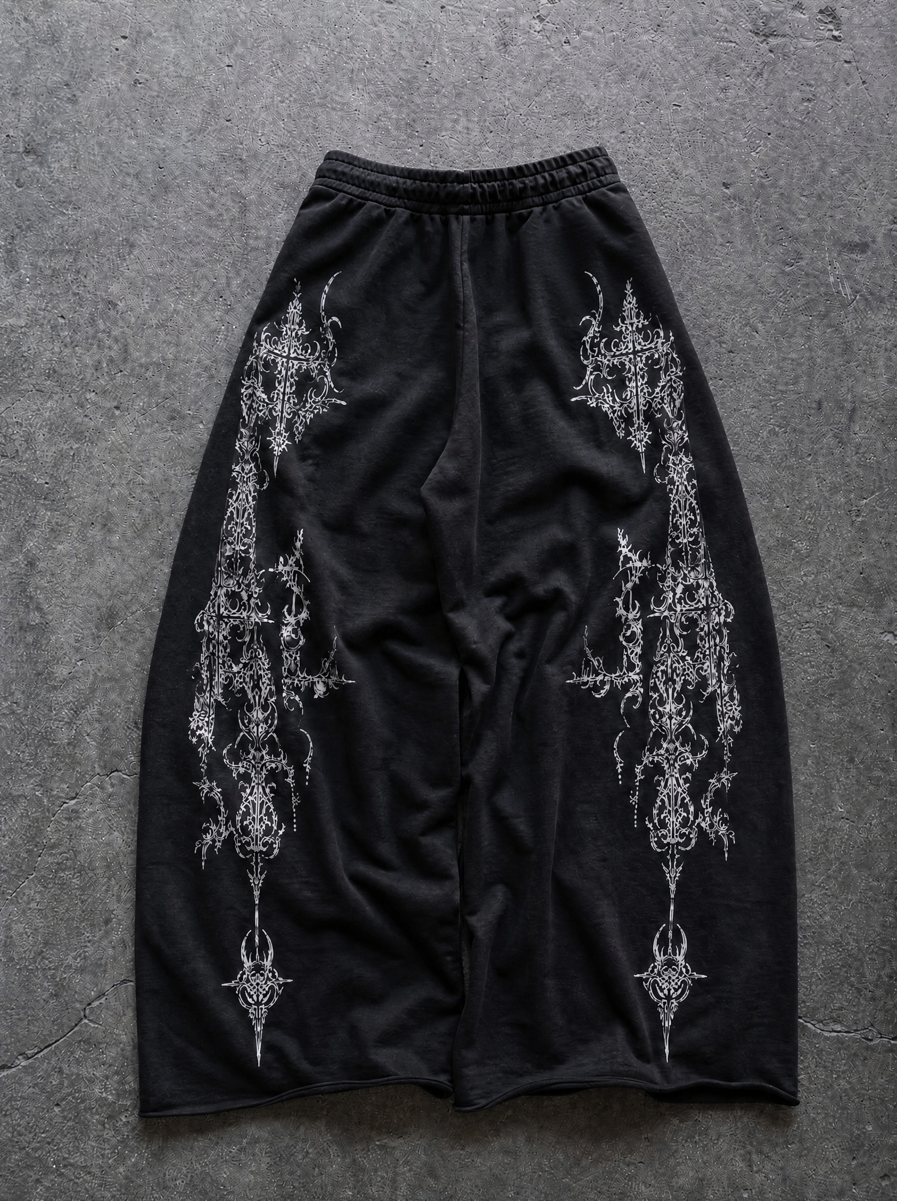 Cathedral Cross Wide-Leg Sweatpants — view 5 | Soft Blades