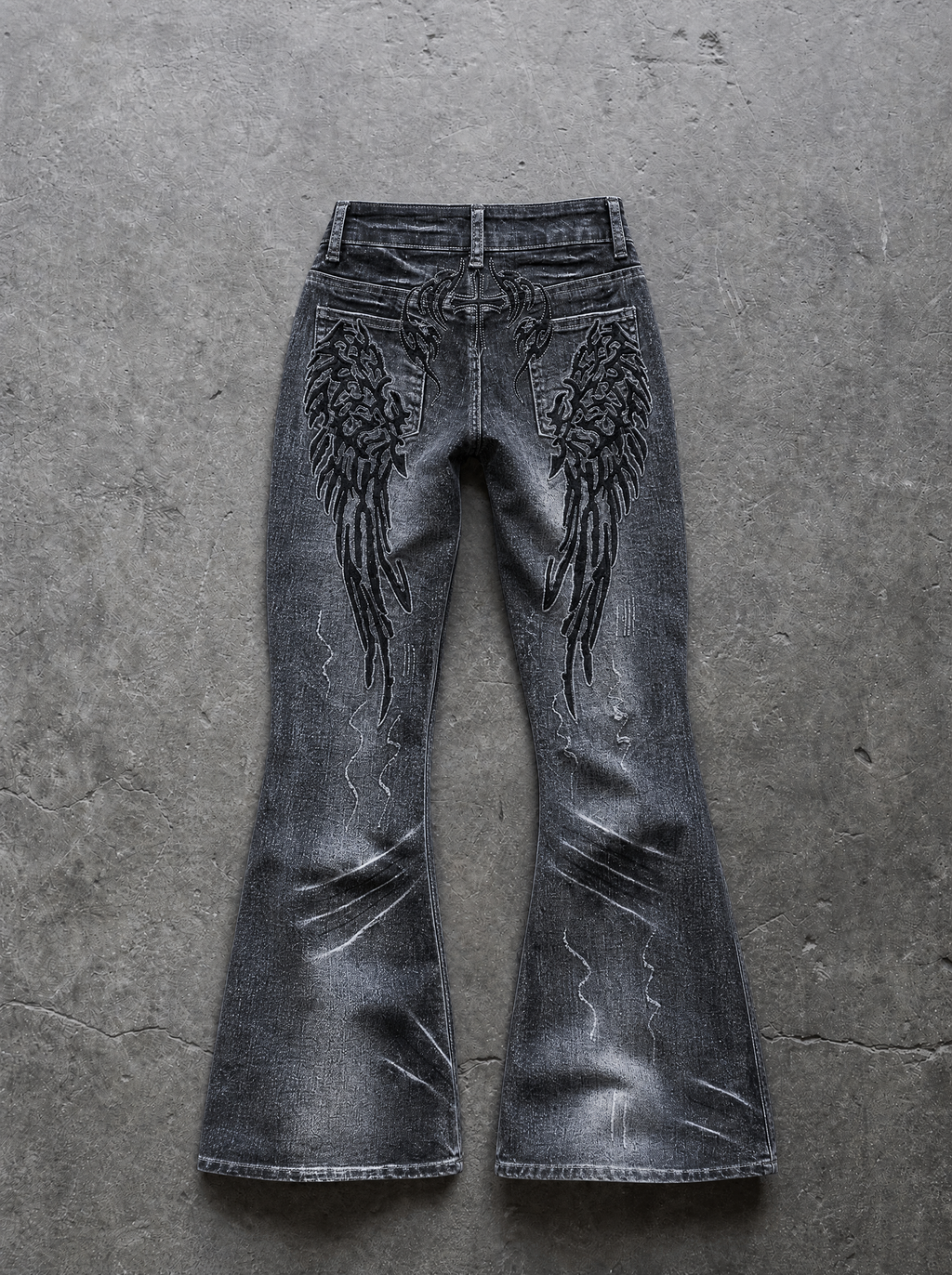 Fallen Angel Flare Jeans — view 5 | Soft Blades