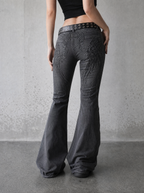 Fallen Angel Flare Jeans — view 3 | Soft Blades