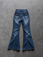 Retro Wing Flare Jeans — view 5 | Soft Blades