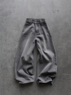 Ash Grey Super Baggy Jeans — view 5 | Soft Blades