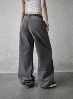 Ash Grey Super Baggy Jeans — view 4 | Soft Blades