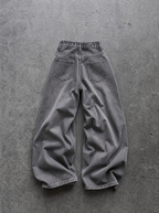 Ash Grey Super Baggy Jeans — view 6 | Soft Blades